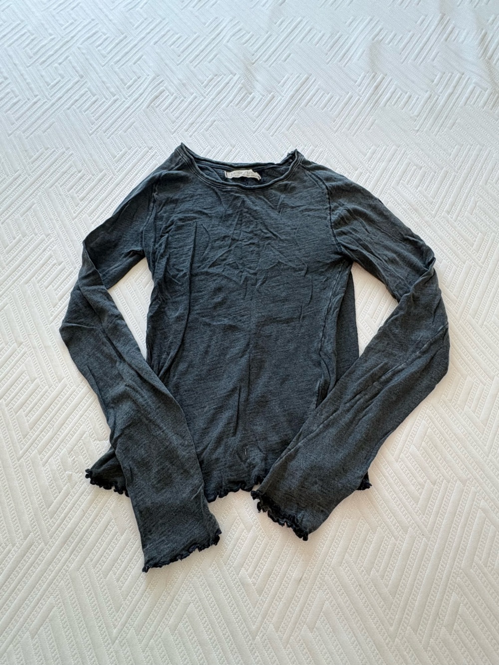 Free People We The Free Charcoal Long Sleeve Women's Top